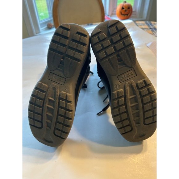 Women's Totes Quilted Claudia Size 7M Pewter Grey Lace Up Zipper - Picture 7 of 8